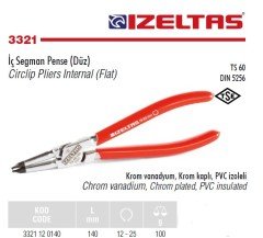 İZELTAŞ İç Segman Pensesi Düz Yaysız 140 mm(3321 12 0140)
