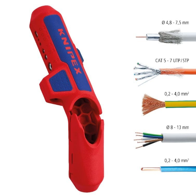 KNIPEX 169501 SB Üniversal Kablo Kılıfı Soyma Aleti(SAĞ)