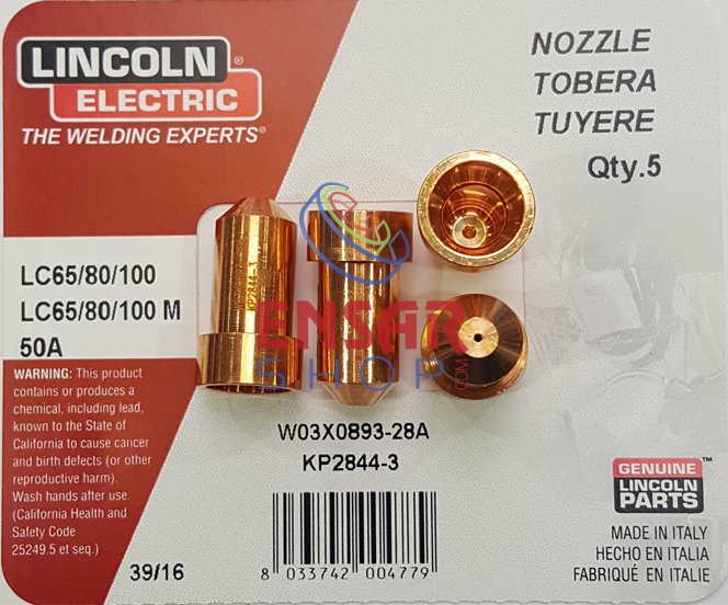 LINCOLN W3X893-28A Plazma Nozul 28A (KP 2844-3)