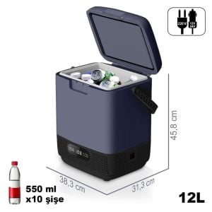 COOLIST CLK12 Taşınabilir Kompresörlü Oto Buz Dolabı 12 Litre (12/24 Volt)