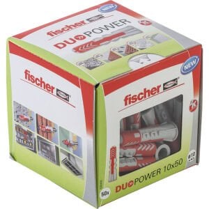FISCHER Duopower 10x50 mm Plastik Dübel 50'li