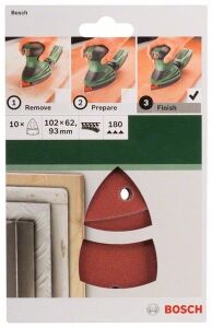 BOSCH Cırtlı Üçgen Zımpara PSM Serileri İçin (Kum Seçiniz) 180 Kum