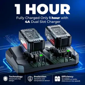 DONG CHENG DCLB40171 20 Volt 5.0 Amper Çift Akülü Üfleme