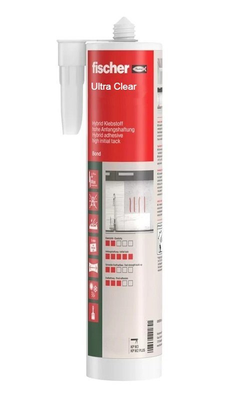 FISCHER ULTRA TACK-ALL CLEAR Kuvvetli Yapıştırıcı Silikon 290 ml