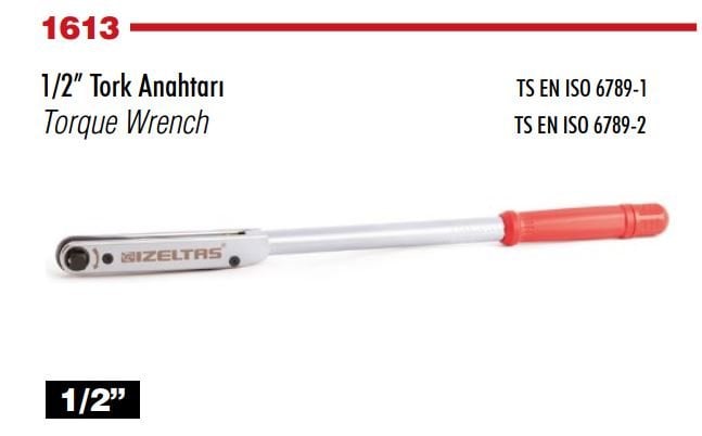 İZELTAŞ Tork Anahtarı 50-225 NM - 5-23 Kg  1/2 (1613 06 2000)
