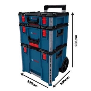 BOSCH L-Boxx Contractor Tekerlekli 3'lü Takım Çantası