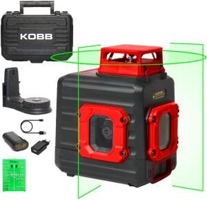 KOBB KBL33G Yeşil Lazer Terazi Li-ion Şarjlı 2x90⁰/360⁰ Çapraz Çizgili